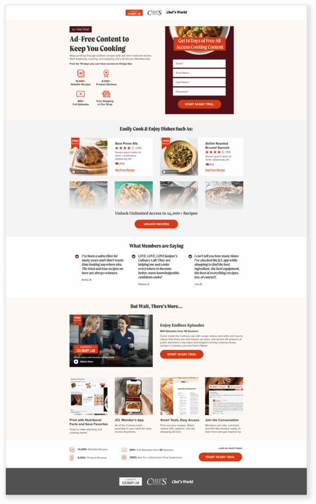 JCL Version - Short capture form to start users with the trial.