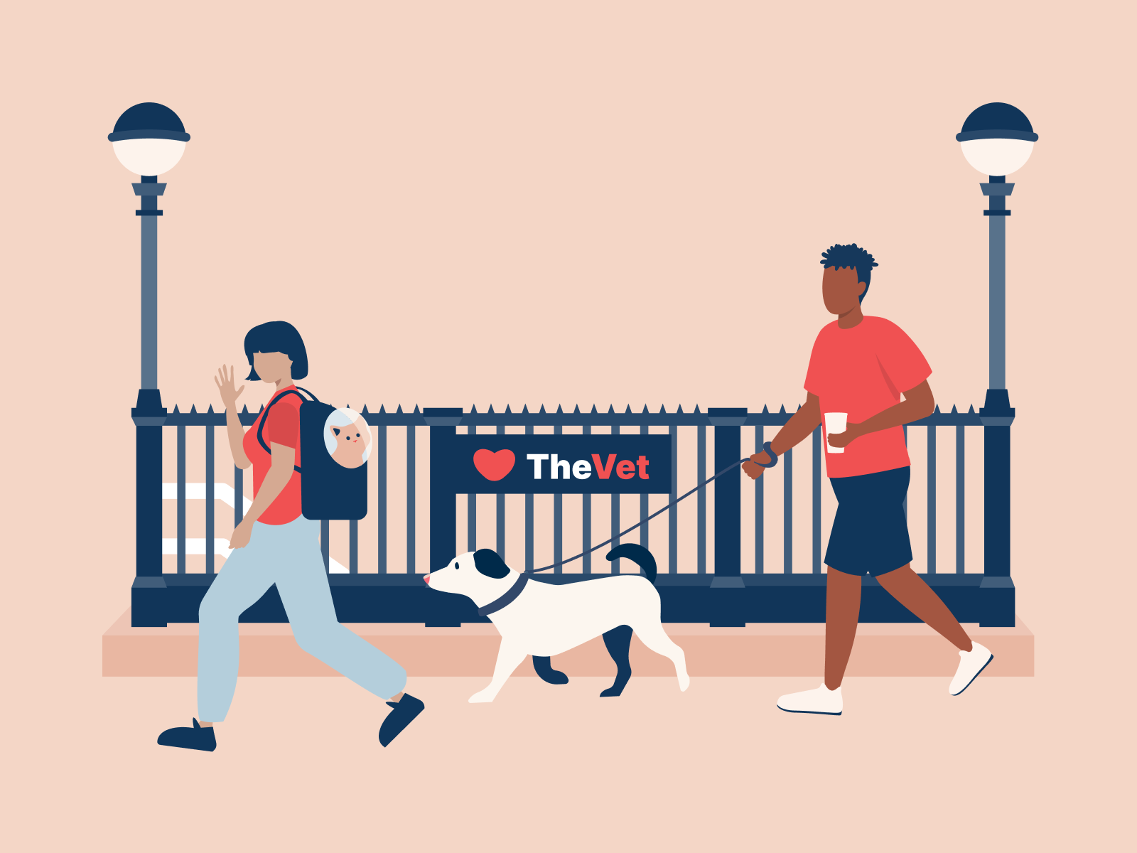 Illustrated Pet Ads for Paid Social